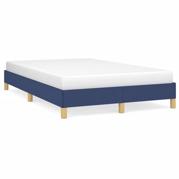 vidaXL Bedframe zonder matras 120x200 cm stof blauw
