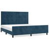 vidaXL Bedframe met hoofdeinde fluweel donkerblauw 180x200 cm