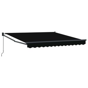 vidaXL Uitschuifbare luifel Zwart 300 x 250 x 165 cm