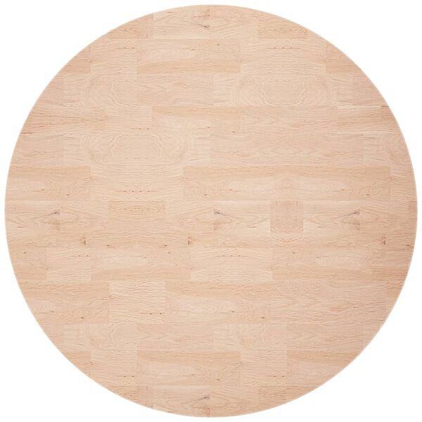 vidaXL Tafelblad rond Ø80x4 cm onbehandeld massief eikenhout