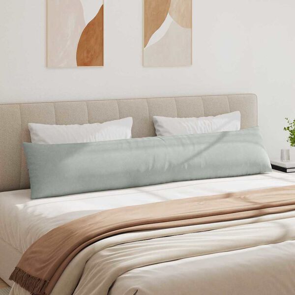 vidaXL Sofa Kussens 2 stuks Lichtgrijs 200 x 40 cm Cordstof