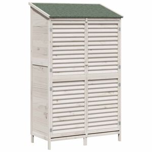 vidaXL Tuinschuur Wit 106 x 56 x 176,5 cm Massief Vurenhout