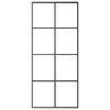 vidaXL Schuifdeur 90x205 cm ESG-glas en aluminium zwart
