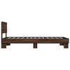 vidaXL Bedframe bewerkt hout en metaal bruin eikenkleurig 75x190 cm