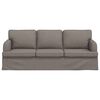 vidaXL Bank Taupe 201 x 80 x 85 cm Stof