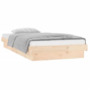 vidaXL Bedframe LED massief hout 100x200 cm