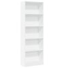 vidaXL Boekenkast Wit 60x24x176 cm Bewerkt Hout