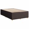 vidaXL Bedframe zonder matras 120x200 cm stof donkerbruin
