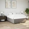 vidaXL Boxspring met matras stof taupe 140x190 cm