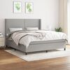 vidaXL Boxspring met matras stof lichtgrijs 180x200 cm