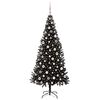 vidaXL Kerstboom met 300 LED met standaard Zwart 210 cm PVC