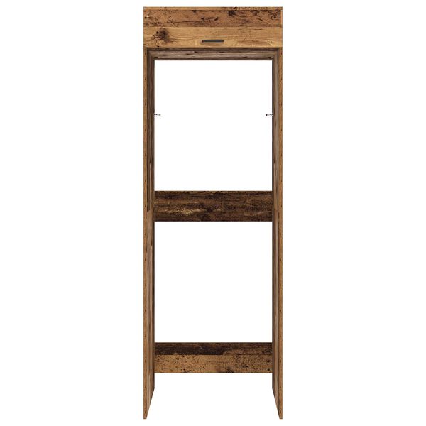 vidaXL Wasmachinekast 2 pcs Oudhout 67,5 x 68 x 200 cm Bewerkt hout