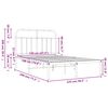 vidaXL Bedframe met hoofdbord metaal zwart 120x190 cm