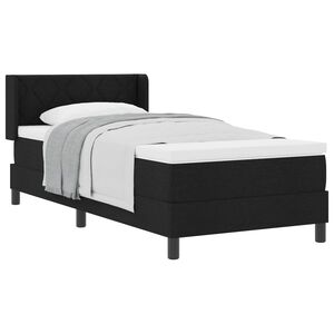 vidaXL Boxspringbed met hoofdeinde Zwart 190 x 90 cm Stof