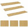 vidaXL Trapmatten 15 st 76 x 20 cm Beige Polyester Rechthoekig
