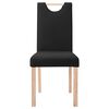 vidaXL Eetkamerstoelen 2 st stof zwart