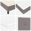 vidaXL Boxspringbed met matras met hoofdeinde Taupe 200 x 200 cm Stof
