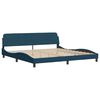 vidaXL Bed met matras fluweel blauw 200x200 cm