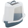 vidaXL Kattenbak 56x40x40 cm polypropeen wit en blauw