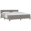 vidaXL Boxspringbed met matras met hoofdeinde Taupe 200 x 200 cm Stof