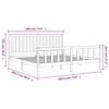 vidaXL Bedframe met hoofdbord massief grenenhout grijs 180x200 cm