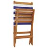 vidaXL Tuinstoelen 2 st massief acaciahout en stof blauw en wit