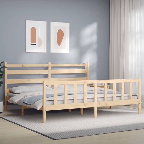 vidaXL Bedframe zonder matras massief grenenhout 200x200 cm