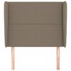 vidaXL Hoofdbord met randen 93x23x118/128 cm stof taupe