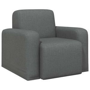 vidaXL Fauteuil Donkergrijs Stof
