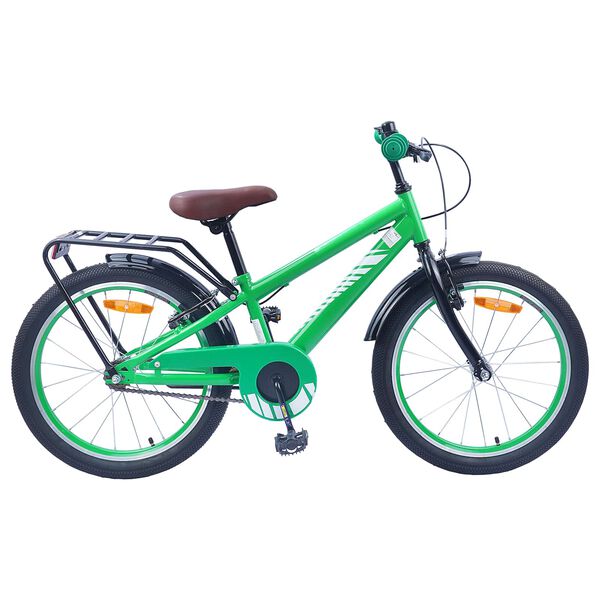 vidaXL Kinderfiets 18 Inch voor 5-7 jaar Groen