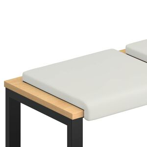 vidaXL Bankkussen 2 st Kunstleer Wit Diepte 35 cm