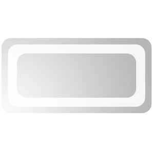 vidaXL LED Badkamer Spiegel Transparant 40 x 20 cm gehard glas