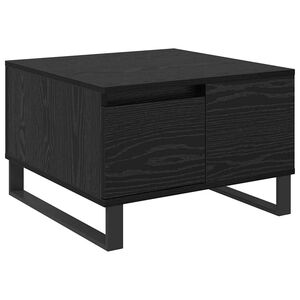 vidaXL Salontafel Zwart Eiken 55 x 55 x 36,5 cm Bewerkt hout