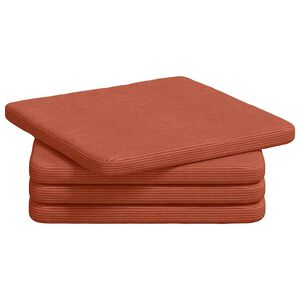 vidaXL Zitkussens 4 pcs Rood-oranje 40 x 40 x 3 cm Katoen Stof