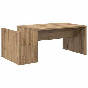 vidaXL Salontafel Artisan Eiken 90 x 45 x 35 cm Bewerkt hout