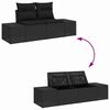 vidaXL Tuin Sofa Set met opslag 6 pcs Zwart Poly riet
