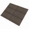 vidaXL Terras Tegel 6 pcs Donkerbruin 60 x 30 cm WPC