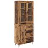 vidaXL Hoge kast met lade Oud Hout 69,5 x 34 x 90 cm Bewerkt hout