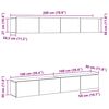 vidaXL Tv-meubelset 4 pcs Zwart Eiken 100 x 30 x 30 cm Bewerkt hout
