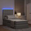 vidaXL Opbergbed met LED met matras Lichtgrijs 90 x 190 cm Polyester