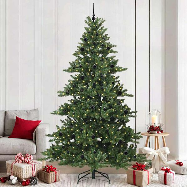 vidaXL Kunstmatige Inklapbare Kerstboom met 300 LED 240 cm PVC