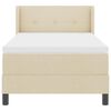 vidaXL Boxspringbed met matras Cr&egrave;me 190 x 90 cm Polyester