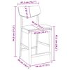 vidaXL Eettafelstoelen 2 pcs Licht Bruin 48 x 49 x 95 cm