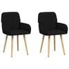 vidaXL Eettafelstoelen 2 st Stof Zwart 56,5 x 50 x 87,5 cm