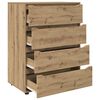 vidaXL Opslagkasten 2 pcs Artisan Eiken 80 x 48 x 105 cm Bewerkt hout