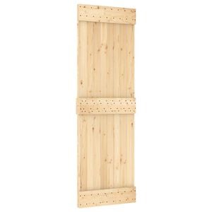 vidaXL Schuifdeur NARVIK Naturel en Zwart 70 x 210 cm (152,5 cm)