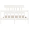vidaXL Bedframe zonder matras massief grenenhout wit 140x200 cm