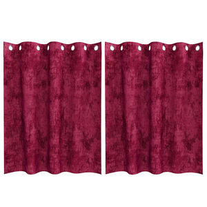 vidaXL Velvet Gordijnen 2 pcs Wijnrood 140 x 140 cm Fluweel
