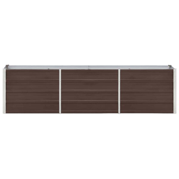 vidaXL Plantenbak verhoogd 240x40x45 cm gegalvaniseerd staal bruin