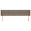 vidaXL Hoofdbord met randen 183x16x78/88 cm stof taupe